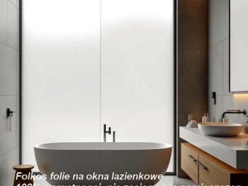 Zdjęcie: Folie prywatyzujące do łazienki - folie 100% prywatności -nie zaciemniają pomieszczeń - folie na okna w łazience